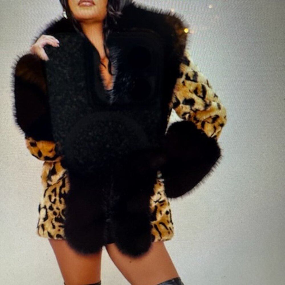 Leopard and Faux Mink Jacket